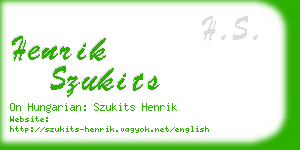 henrik szukits business card